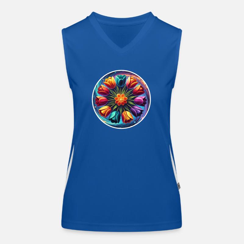 Tulpenkranz Funktionelles Kontrast-Tank Top für Frauen