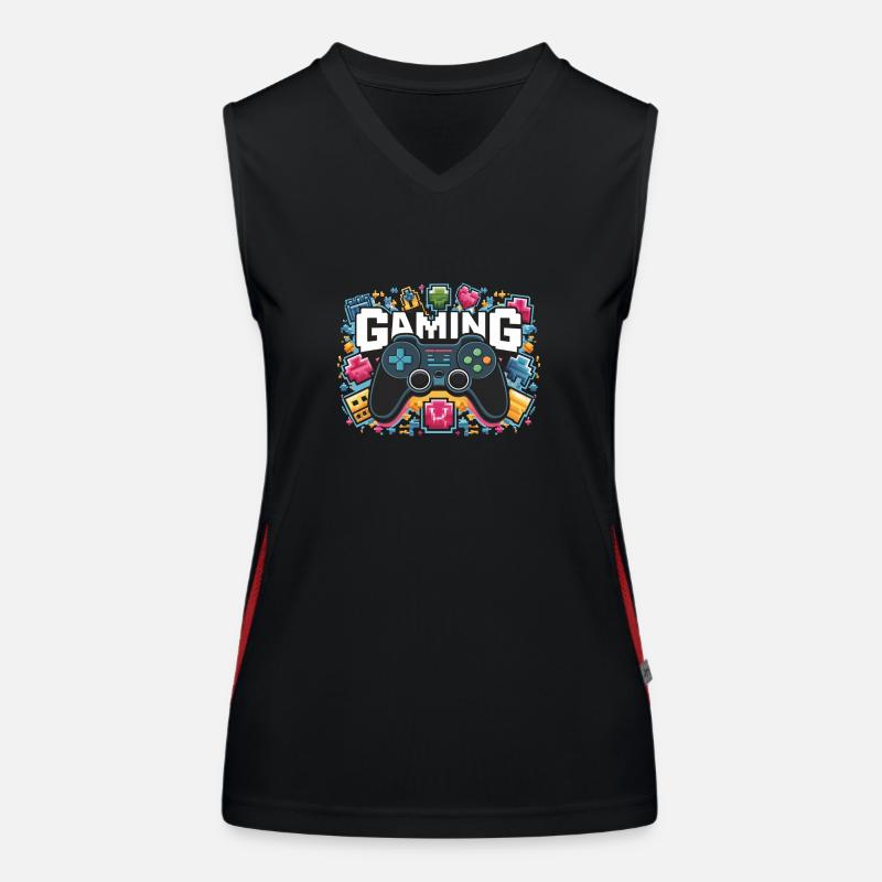 Gaming - Controller Funktionelles Kontrast-Tank Top für Frauen