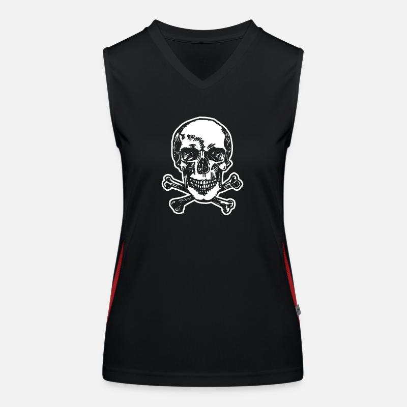 Skull and Bone Pirate Women's Functional Contrast Tank Top