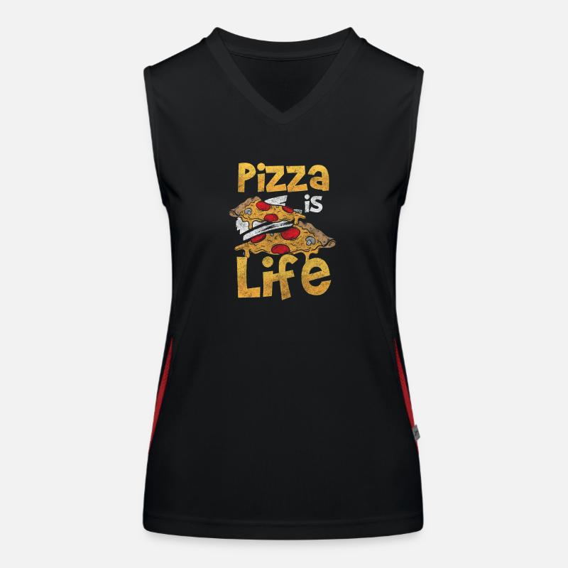 Pizza Pizzaofen Käse Lecker Funktionelles Kontrast-Tank Top für Frauen