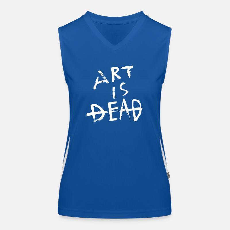 Art is dead - White Women's Functional Contrast Tank Top