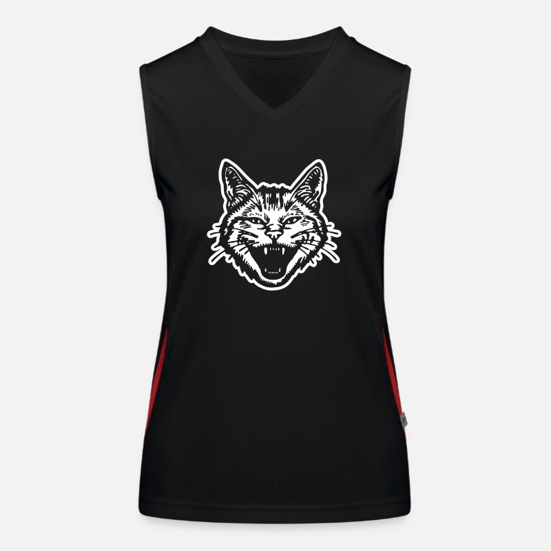 Chat Chats Chat Dame Chat Amoureux Chat Visage Débardeur respirant contrasté Femme