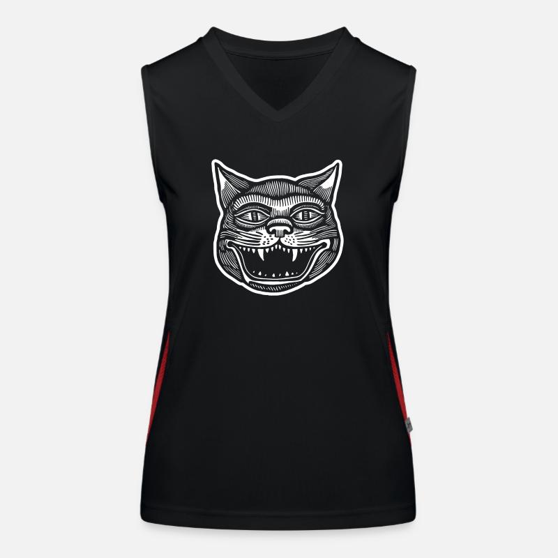 Chat Chats Chat Dame Chat Amoureux Chat Visage Débardeur respirant contrasté Femme