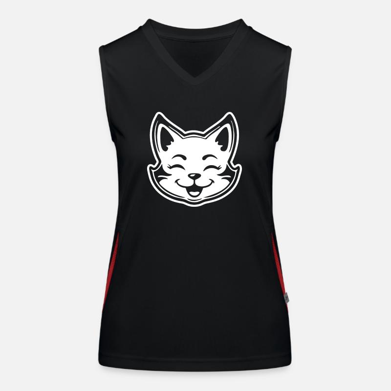 Chat Chats Chat Dame Chat Amoureux Chat Visage Débardeur respirant contrasté Femme