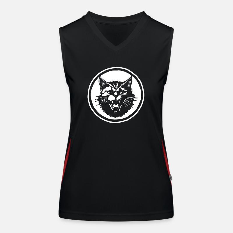 Chat Chats Chat Dame Chat Amoureux Chat Visage Débardeur respirant contrasté Femme