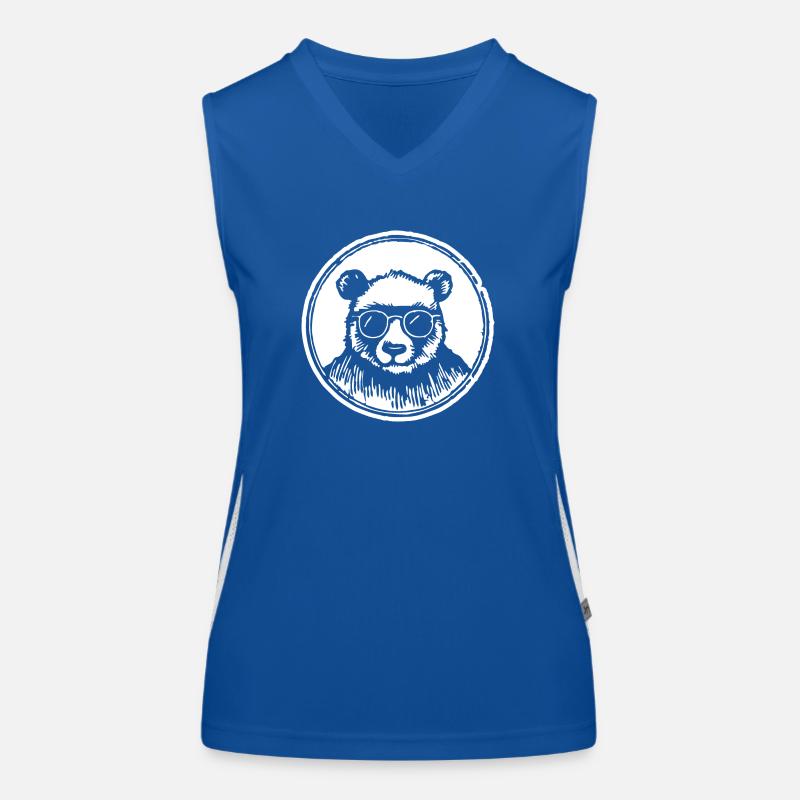 Panda Pandabär Funktionelles Kontrast-Tank Top für Frauen