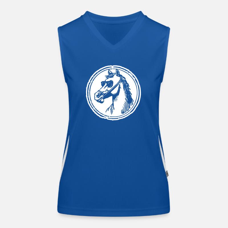 Pferd Pferde Pferdekopf Funktionelles Kontrast-Tank Top für Frauen