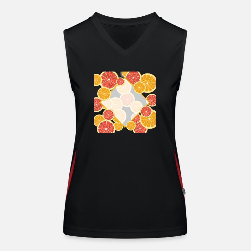 Grapefruit Orange Fenster Funktionelles Kontrast-Tank Top für Frauen