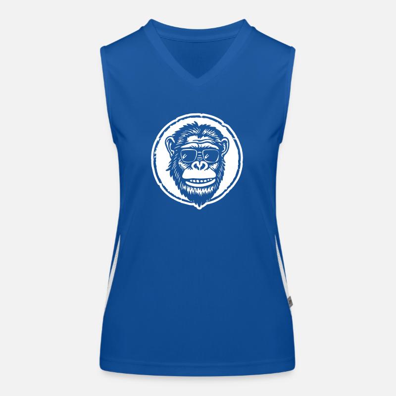 Affe Affengesicht Funktionelles Kontrast-Tank Top für Frauen