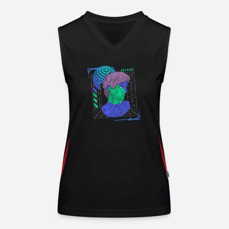 Cyborg Steampunk Anime Japan Women's Functional Contrast Tank Top