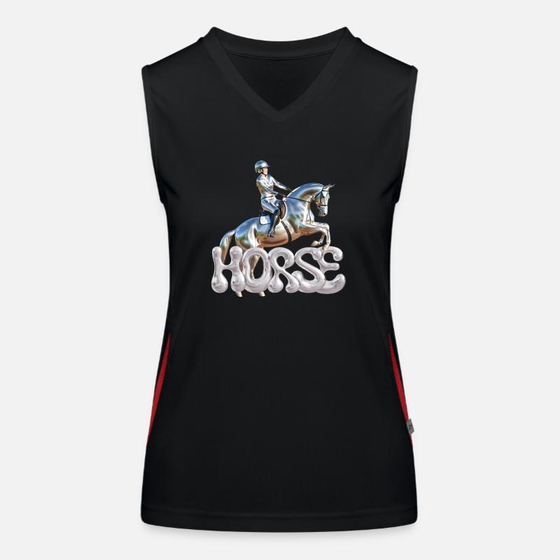 Show Jumper Chrome 2 - Women's Functional Contrast Tank Top - black/red
