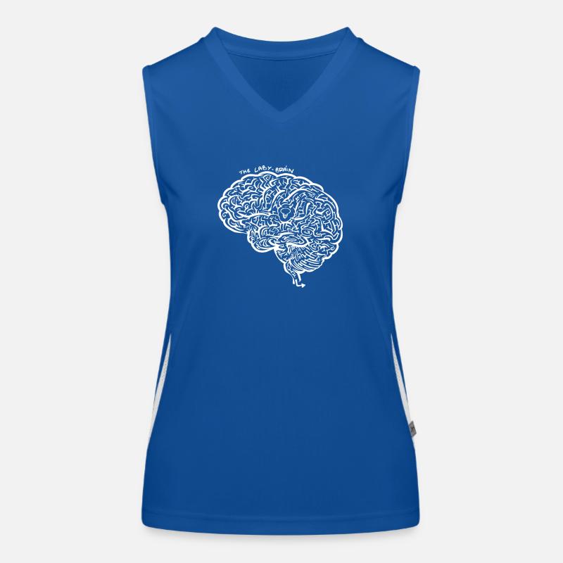 Laby Brain (monochrome blanc) Débardeur respirant contrasté Femme