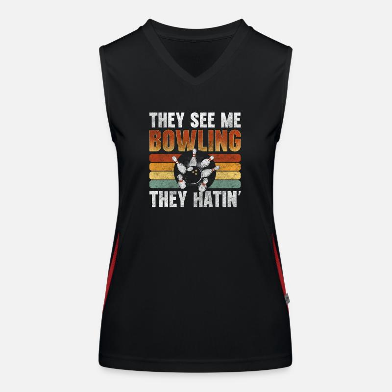 Bowler Strike Split Leisure Débardeur respirant contrasté Femme