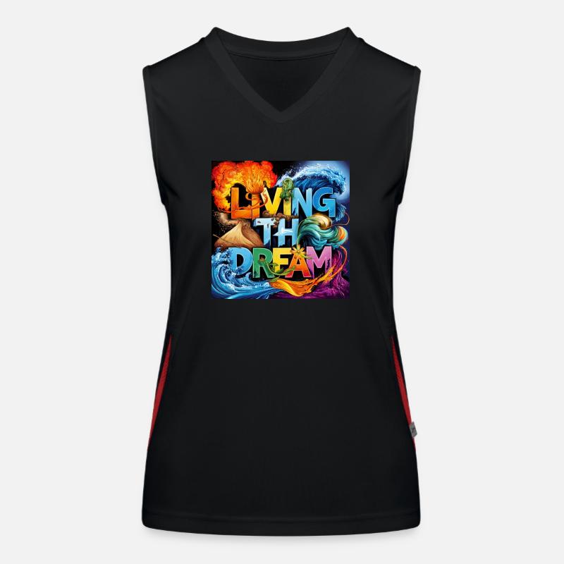 Den Traum leben Funktionelles Kontrast-Tank Top für Frauen