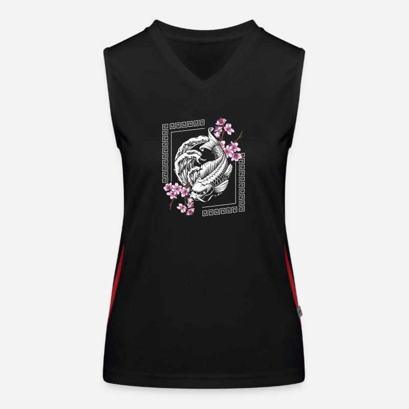 Orient Samurai Sagen Zeitreise Funktionelles Kontrast-Tank Top für Frauen
