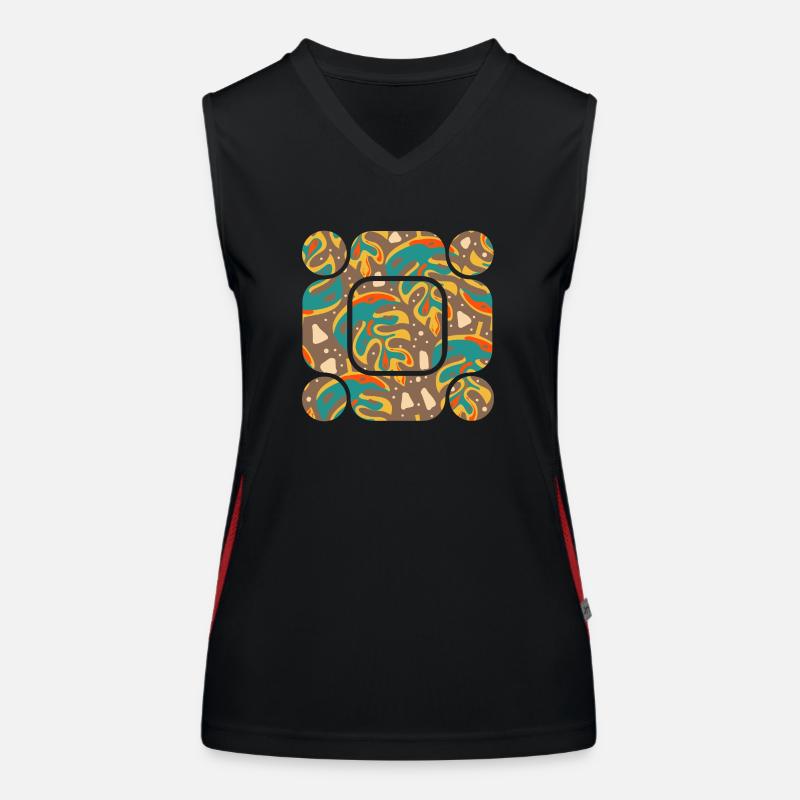 Leaves: Nature's Abstract Dance Women's Functional Contrast Tank Top