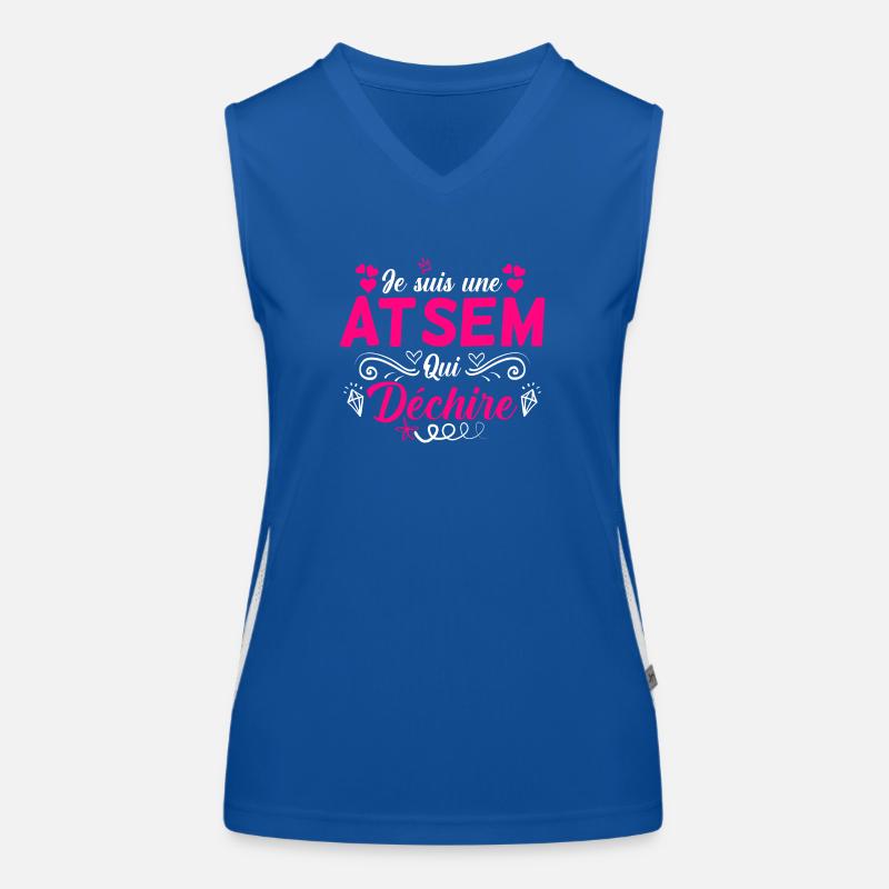 Atsem - je suis une Atsem qui déchire Débardeur respirant contrasté Femme