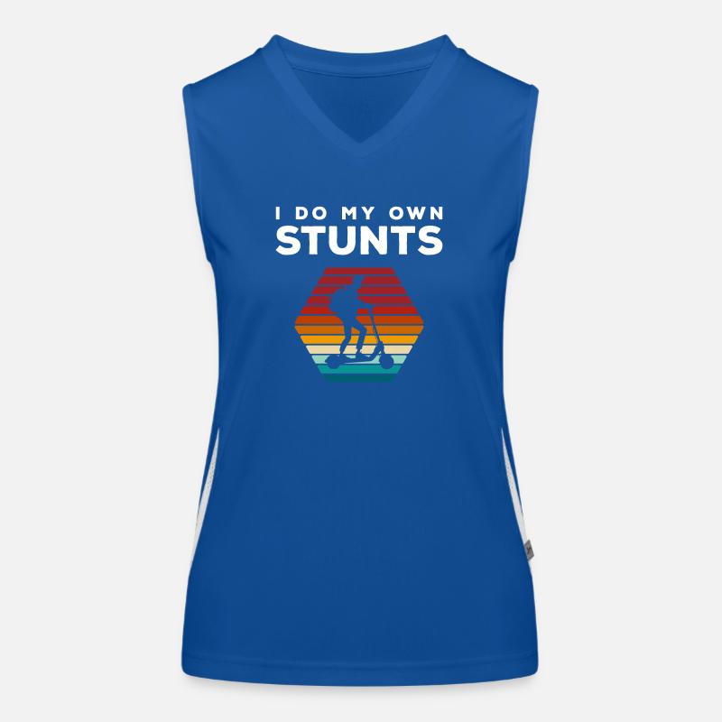 E-Scooter Strom Motor Funktionelles Kontrast-Tank Top für Frauen