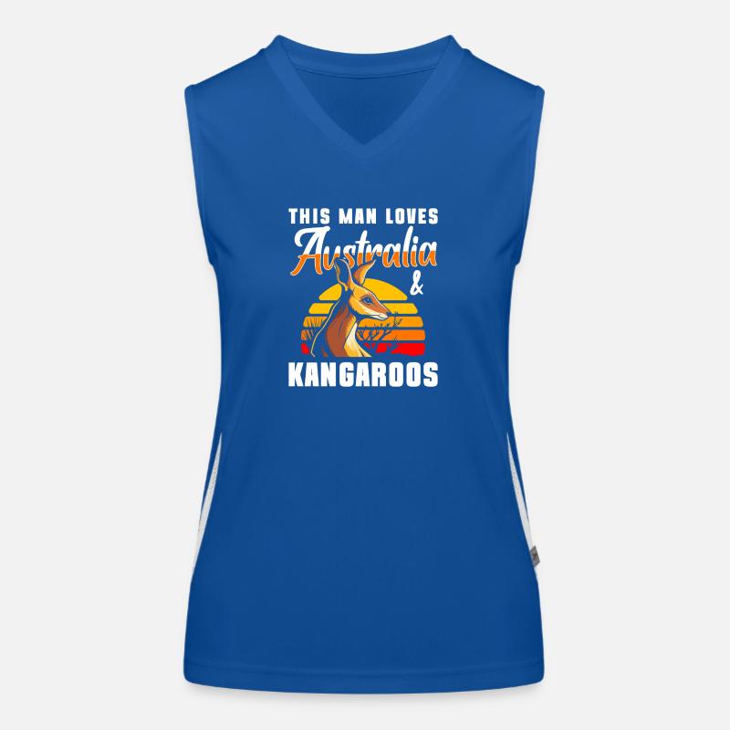 Australia Aussie Continent Animals Women's Functional Contrast Tank Top