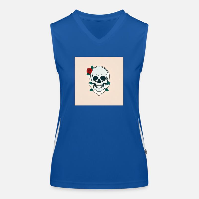 Tode Rose Funktionelles Kontrast-Tank Top für Frauen