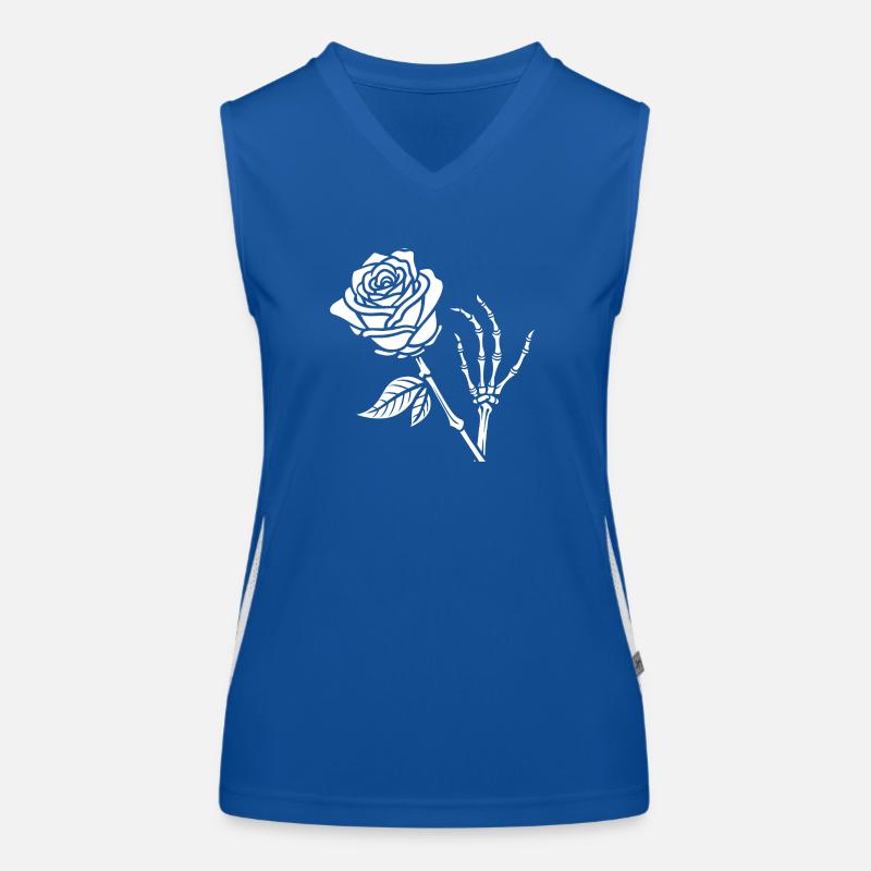 Blooming Skeleton Hand Women's Functional Contrast Tank Top