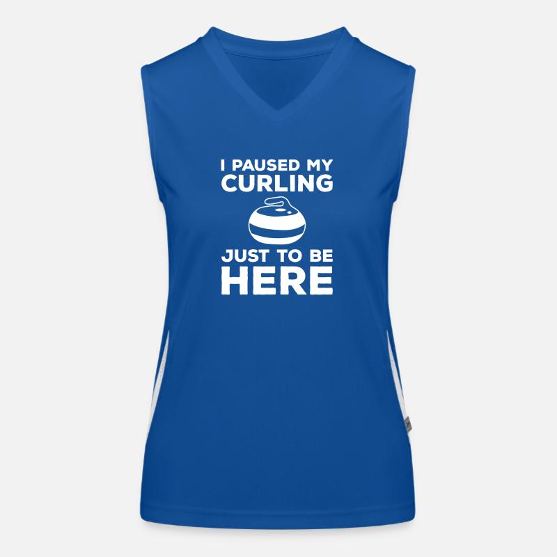 Curler Eis Wischer Schnee Funktionelles Kontrast-Tank Top für Frauen