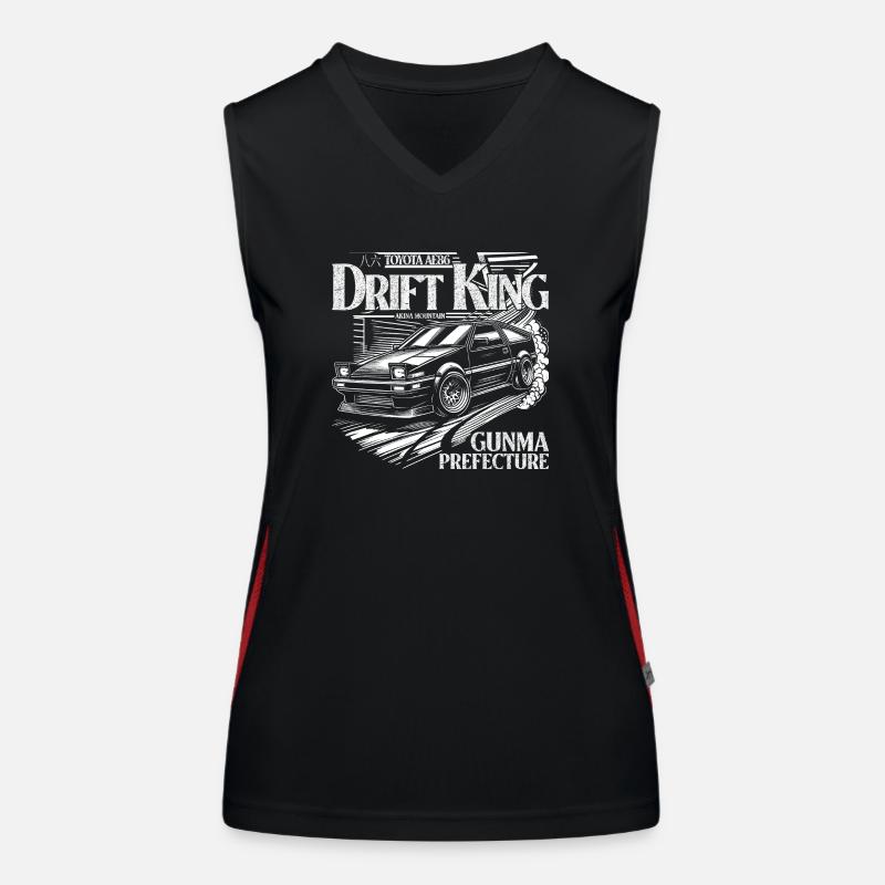 Initial D AE86 Drift King Montagne d’Akina Débardeur respirant contrasté Femme