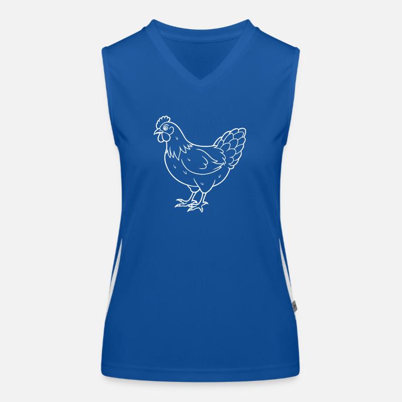 Poulet simple - Dessin au trait Débardeur respirant contrasté Femme