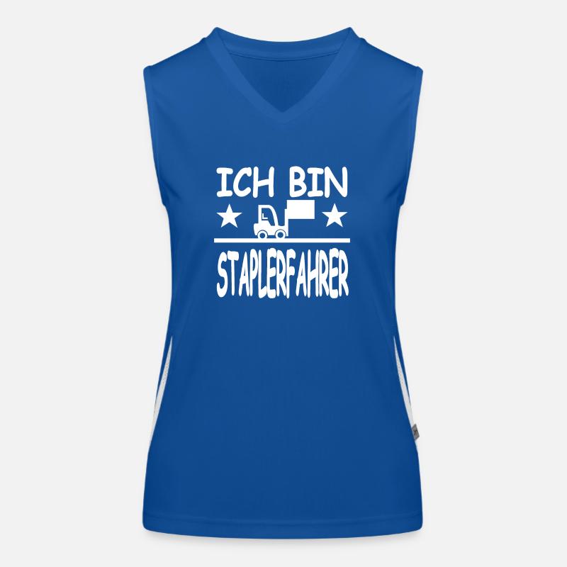 Gabelstapler Funktionelles Kontrast-Tank Top für Frauen