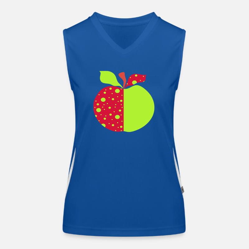 Apfel Funktionelles Kontrast-Tank Top für Frauen
