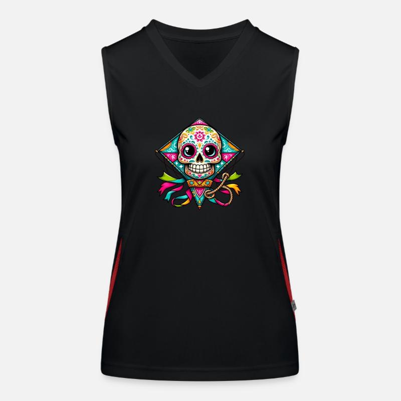 Sugar Skull Gift Women's Functional Contrast Tank Top