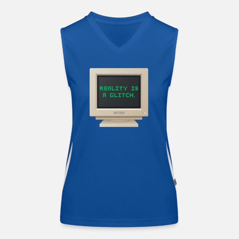 CRT Design - Reality is a glitch Women's Functional Contrast Tank Top
