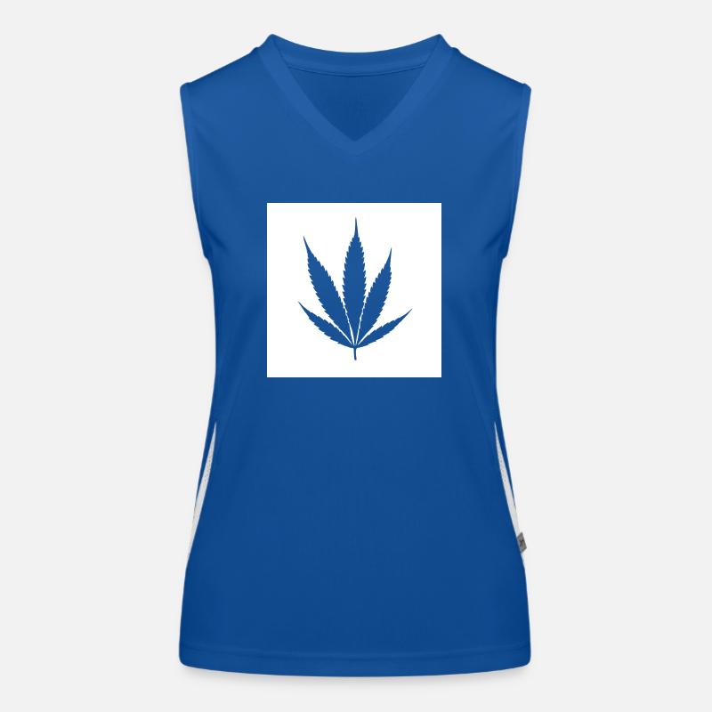 Hanfblatt weiss Klassisch Funktionelles Kontrast-Tank Top für Frauen