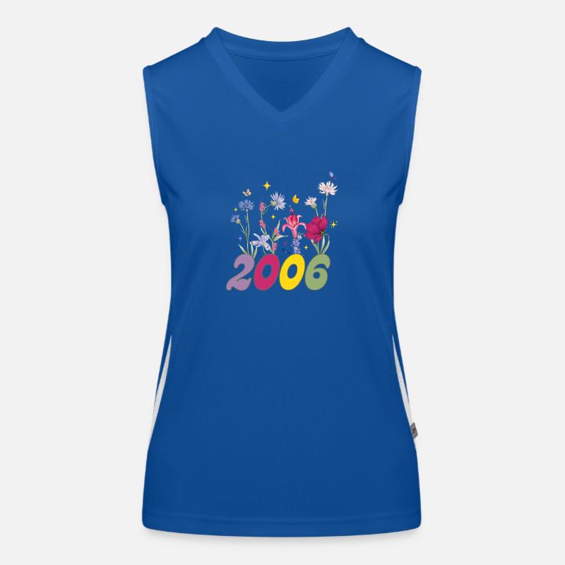 Année de naissance 2006 fleurs sauvages Débardeur respirant contrasté Femme
