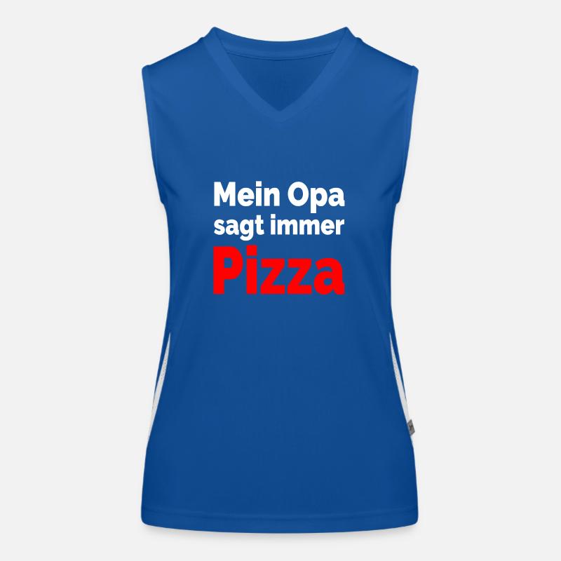 Pizza Funktionelles Kontrast-Tank Top für Frauen