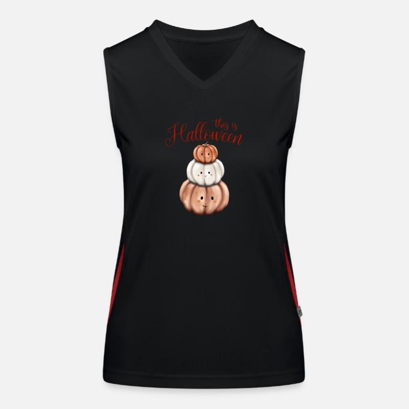 This is Halloween, 3 Fall Pumpkins Women's Functional Contrast Tank Top