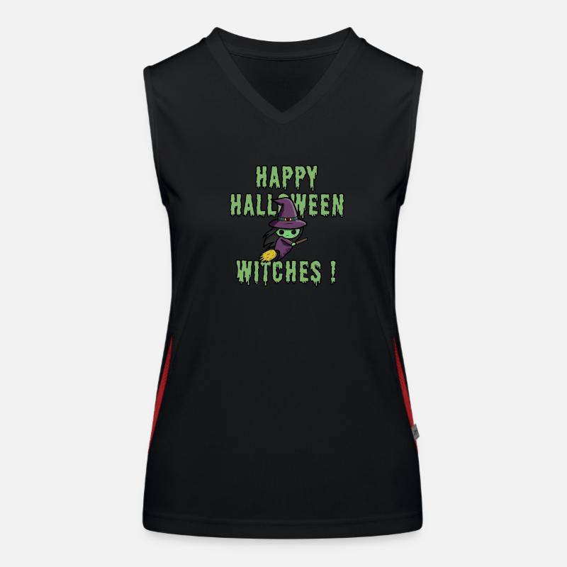 Conception de sorcières de joyeux Halloween Débardeur respirant contrasté Femme