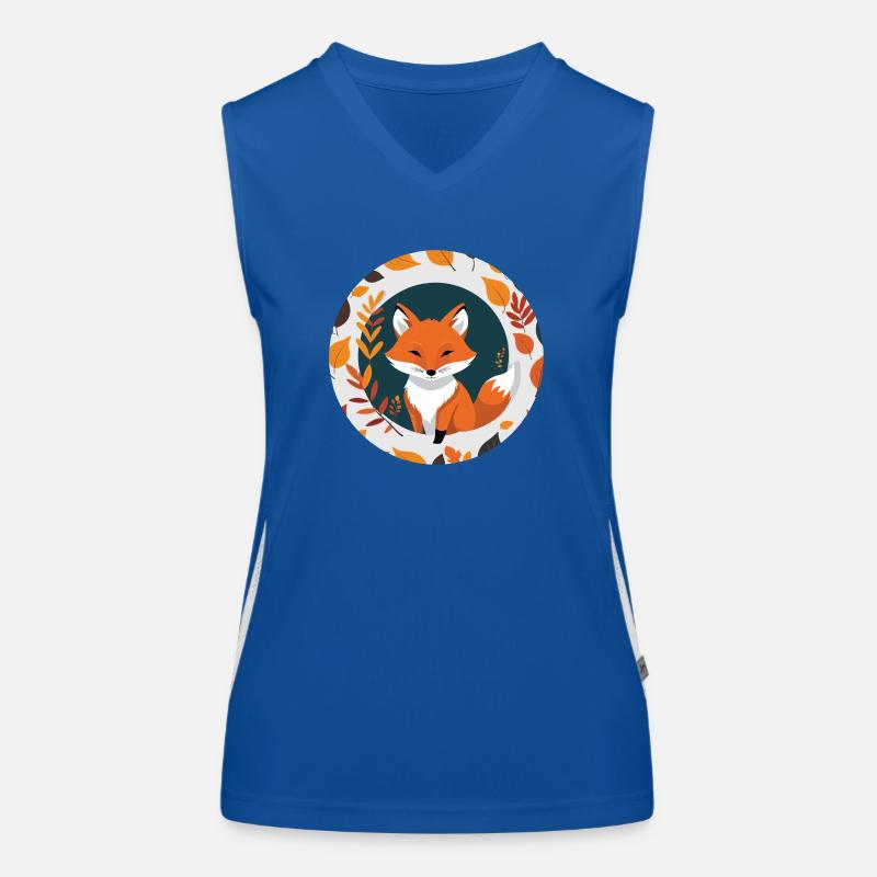 Fox in Autumn #9 Women's Functional Contrast Tank Top