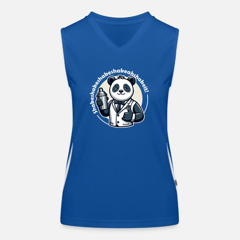Barkeeper Panda Bär Shaker Funktionelles Kontrast-Tank Top für Frauen