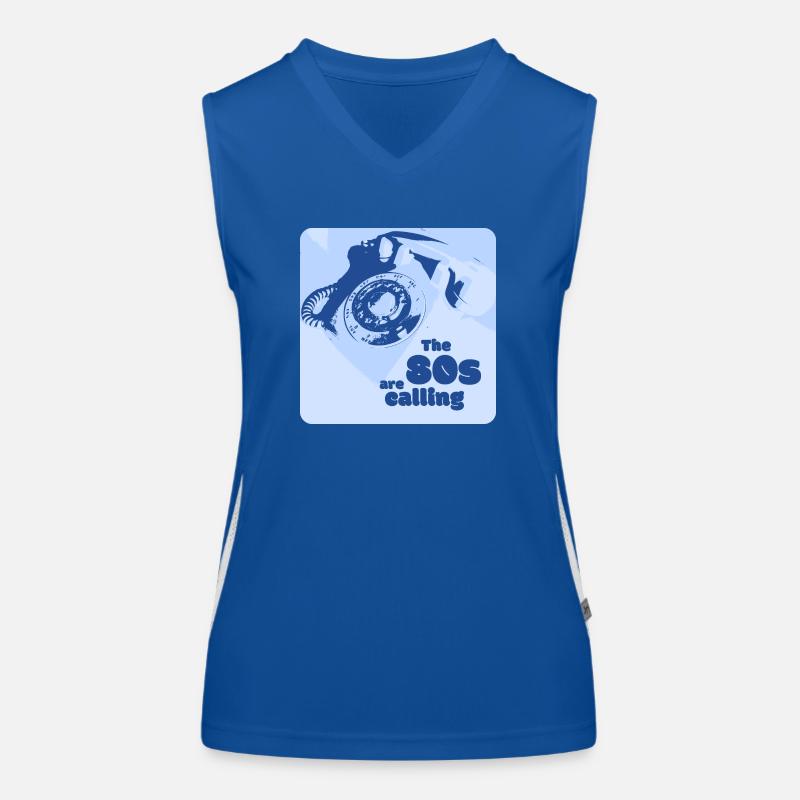 The 80s are calling - Variant Blue Women's Functional Contrast Tank Top