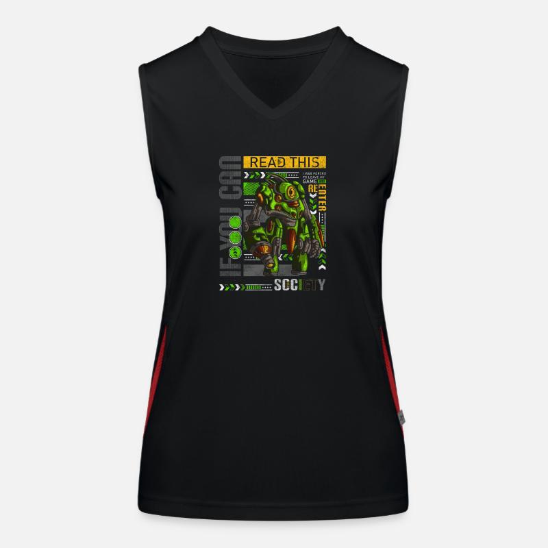 Gamer Nerd League Controller Women's Functional Contrast Tank Top