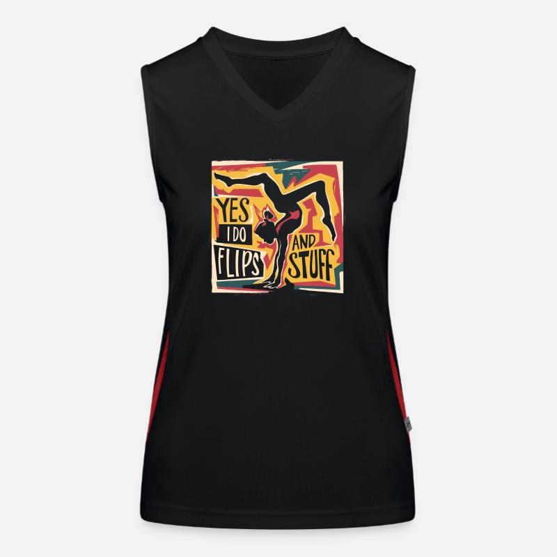 Klar, ich mache Flips und alles Funktionelles Kontrast-Tank Top für Frauen