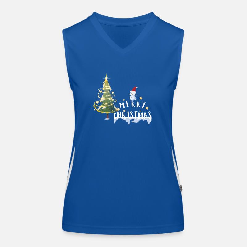 Christmas Tree Women's Functional Contrast Tank Top