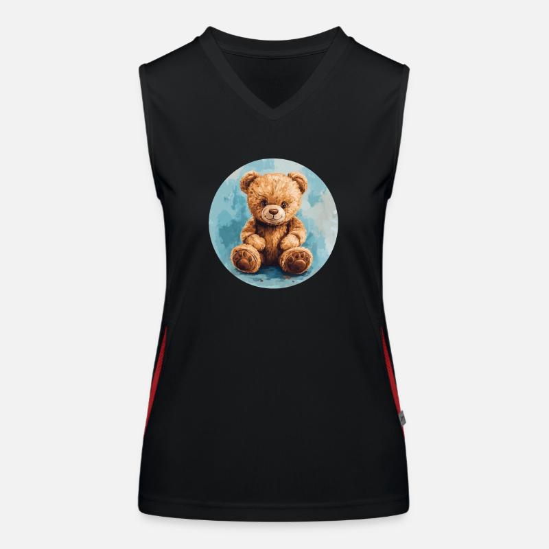 Favorite bear: Cuddle time guaranteed! Women's Functional Contrast Tank Top