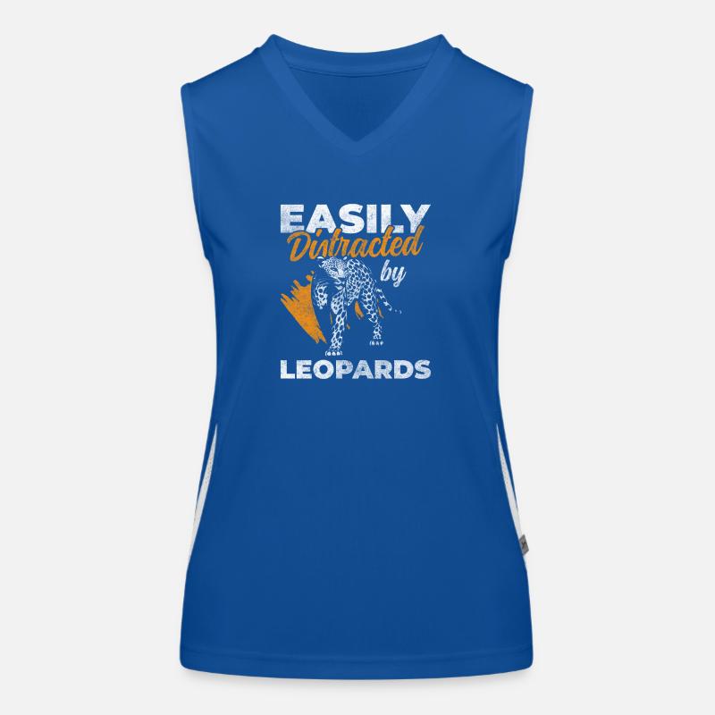 Leopard Tier Wild Funktionelles Kontrast-Tank Top für Frauen