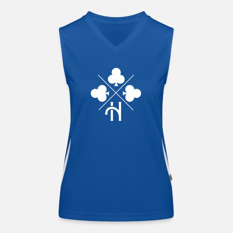 Buchstabe h Glücksklee Funktionelles Kontrast-Tank Top für Frauen