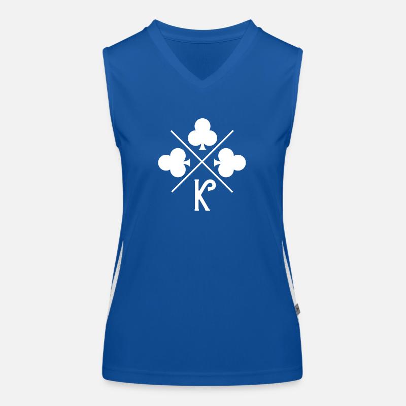 Buchstabe k Glücksklee Funktionelles Kontrast-Tank Top für Frauen