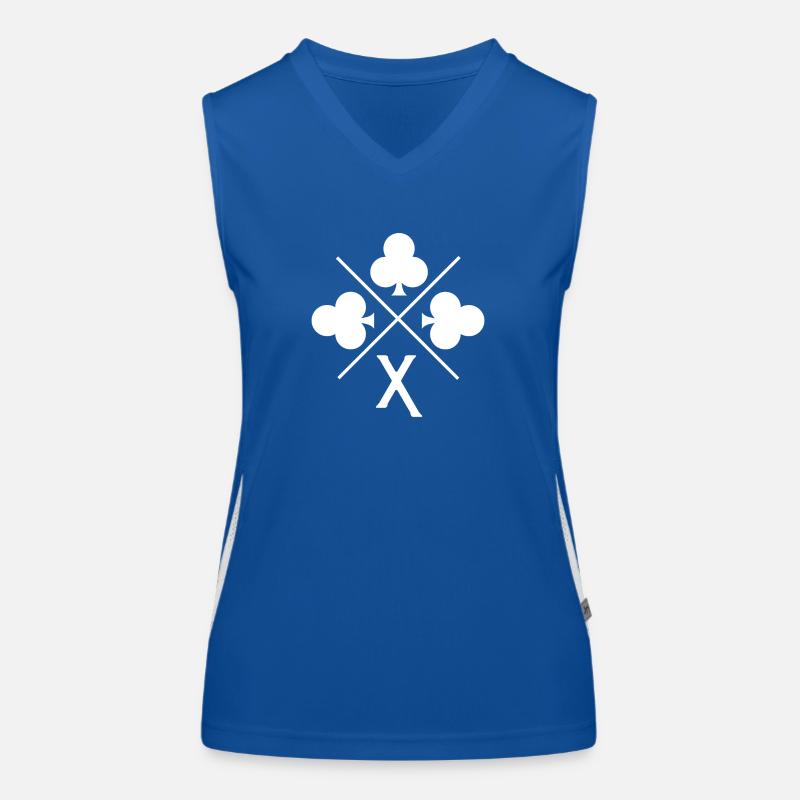 Glücksbuchstabe x Klee Funktionelles Kontrast-Tank Top für Frauen