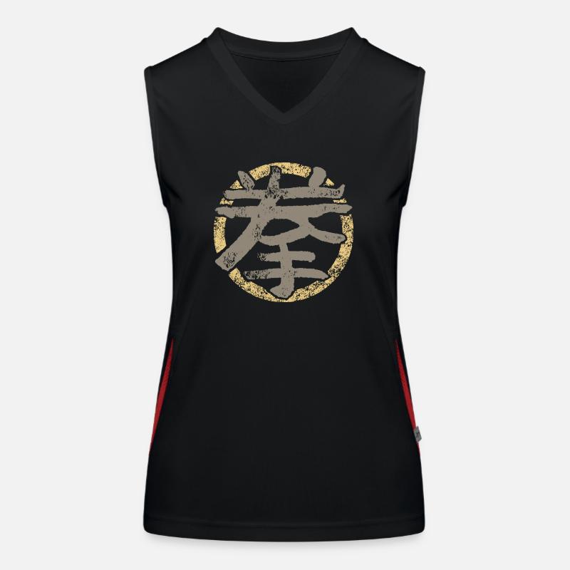 Faust (Chinesisch / Schriftzeichen) Funktionelles Kontrast-Tank Top für Frauen