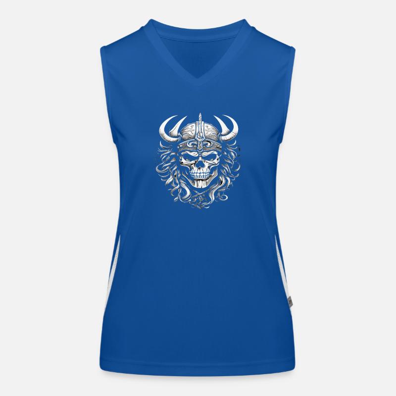 Wikinger Schädel Funktionelles Kontrast-Tank Top für Frauen
